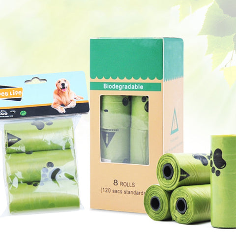 8 Rolls/Box Biodegradable Dog,Cat Poop Bag  Waste Bags Outdoor