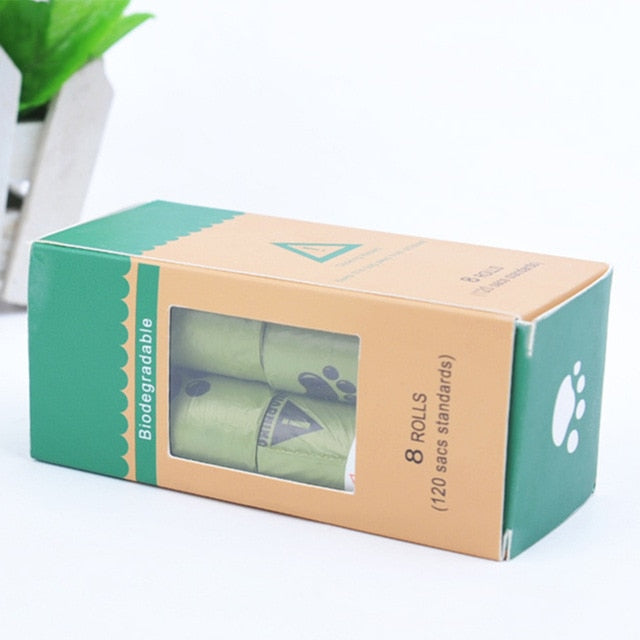 8 Rolls/Box Biodegradable Dog,Cat Poop Bag  Waste Bags Outdoor