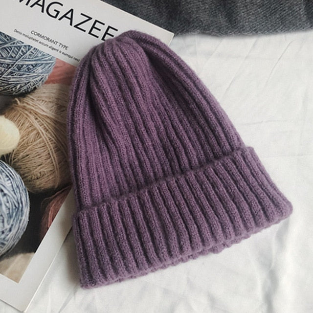 Winter Hat Women Knitted Hat Warm Soft Trendy Beanie