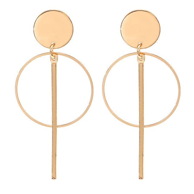 Korean Long Statement Geometric Triangle Tassel Dangle Drop Earrings For Women Earrings Fashion Jewelry