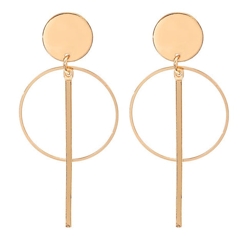 Korean Long Statement Geometric Triangle Tassel Dangle Drop Earrings For Women Earrings Fashion Jewelry