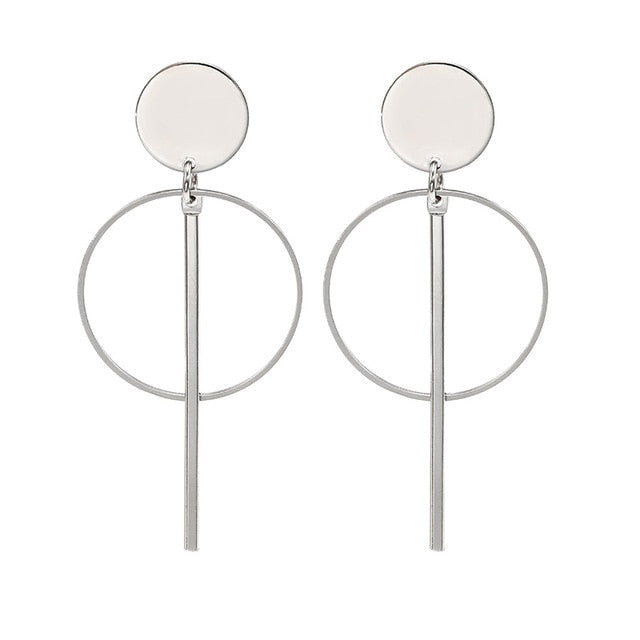 Korean Long Statement Geometric Triangle Tassel Dangle Drop Earrings For Women Earrings Fashion Jewelry