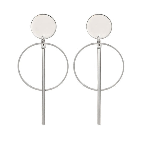 Korean Long Statement Geometric Triangle Tassel Dangle Drop Earrings For Women Earrings Fashion Jewelry