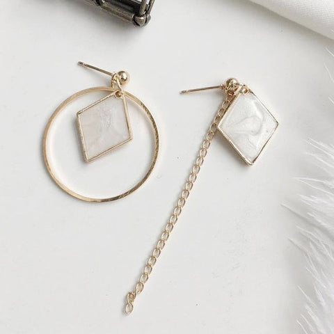 Korean Long Statement Geometric Triangle Tassel Dangle Drop Earrings For Women Earrings Fashion Jewelry