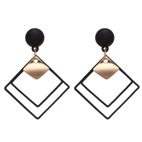 Korean Long Statement Geometric Triangle Tassel Dangle Drop Earrings For Women Earrings Fashion Jewelry
