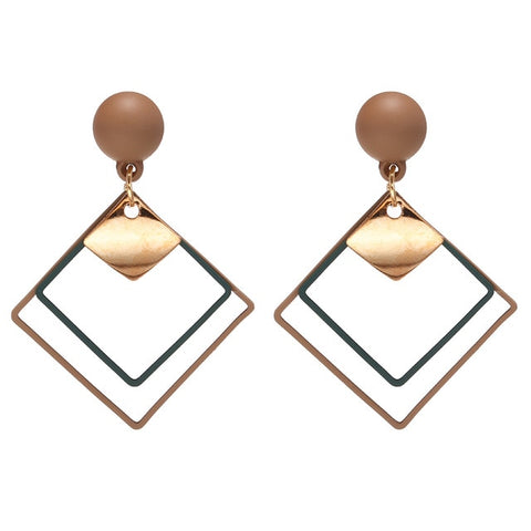Korean Long Statement Geometric Triangle Tassel Dangle Drop Earrings For Women Earrings Fashion Jewelry