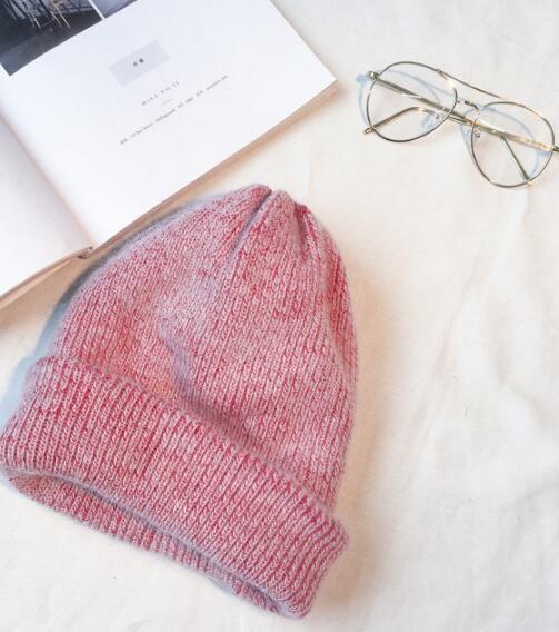 fashion warm beanies hats casual women solid adult rabbit caps cover head