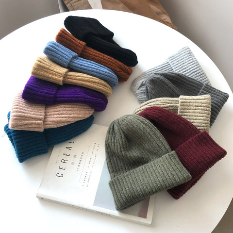 Winter Hat Women Knitted Hat Warm Soft Trendy Beanie