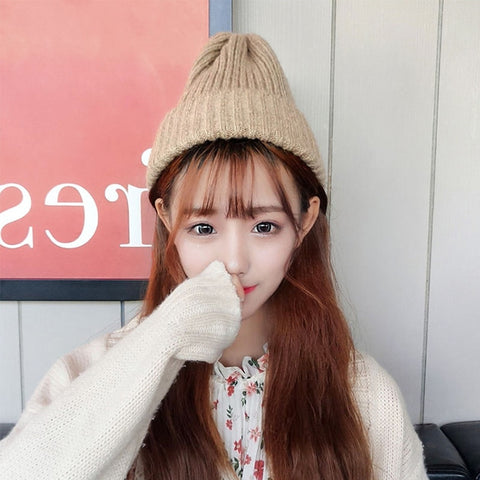 Winter Hat Women Knitted Hat Warm Soft Trendy Beanie