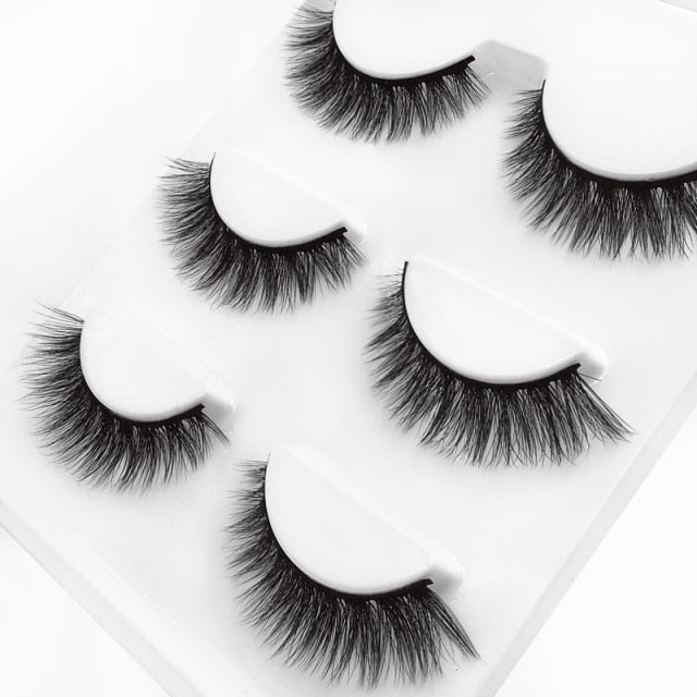 3 pairs 29 styles 3D Faux Mink Hair Soft False Eyelashes Fluffy