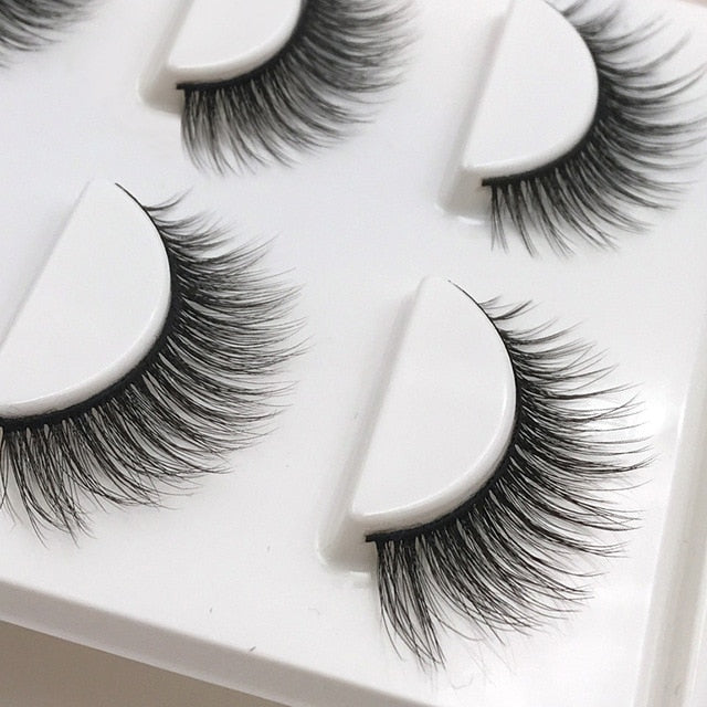 3 pairs 29 styles 3D Faux Mink Hair Soft False Eyelashes Fluffy
