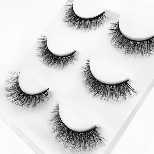 3 pairs 29 styles 3D Faux Mink Hair Soft False Eyelashes Fluffy