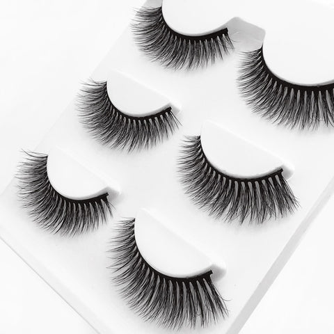 3 pairs 29 styles 3D Faux Mink Hair Soft False Eyelashes Fluffy