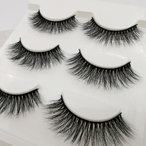 3 pairs 29 styles 3D Faux Mink Hair Soft False Eyelashes Fluffy