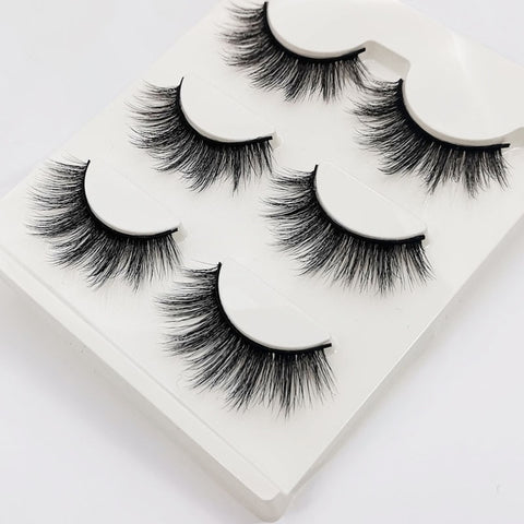 3 pairs 29 styles 3D Faux Mink Hair Soft False Eyelashes Fluffy