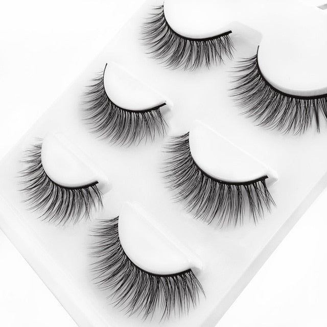 3 pairs 29 styles 3D Faux Mink Hair Soft False Eyelashes Fluffy