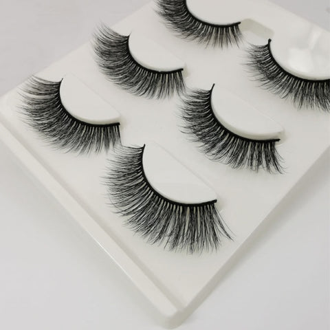 3 pairs 29 styles 3D Faux Mink Hair Soft False Eyelashes Fluffy