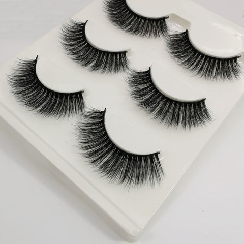 3 pairs 29 styles 3D Faux Mink Hair Soft False Eyelashes Fluffy