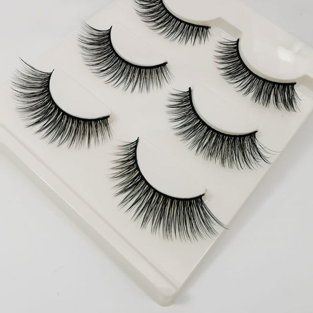 3 pairs 29 styles 3D Faux Mink Hair Soft False Eyelashes Fluffy