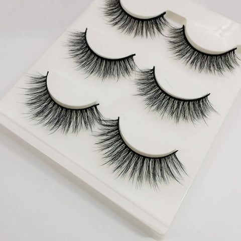 3 pairs 29 styles 3D Faux Mink Hair Soft False Eyelashes Fluffy