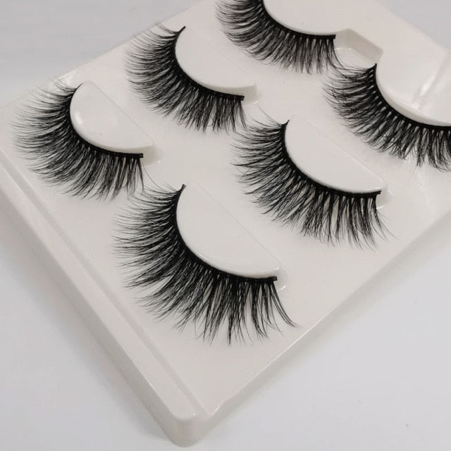 3 pairs 29 styles 3D Faux Mink Hair Soft False Eyelashes Fluffy