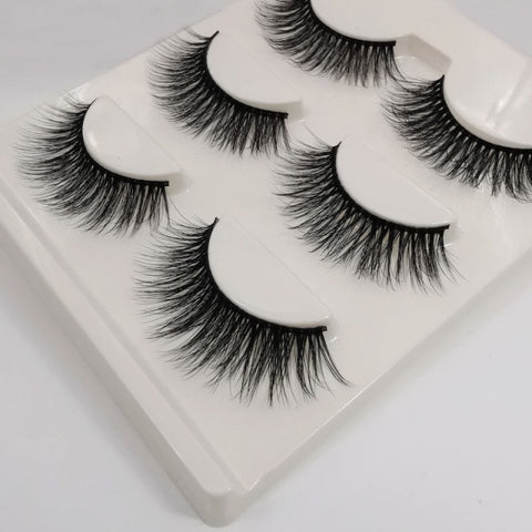 3 pairs 29 styles 3D Faux Mink Hair Soft False Eyelashes Fluffy