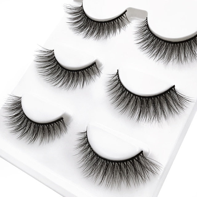 3 pairs 29 styles 3D Faux Mink Hair Soft False Eyelashes Fluffy