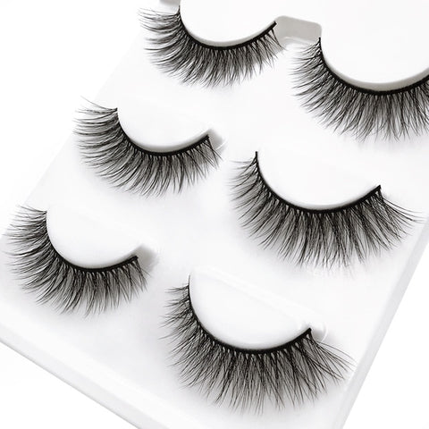 3 pairs 29 styles 3D Faux Mink Hair Soft False Eyelashes Fluffy