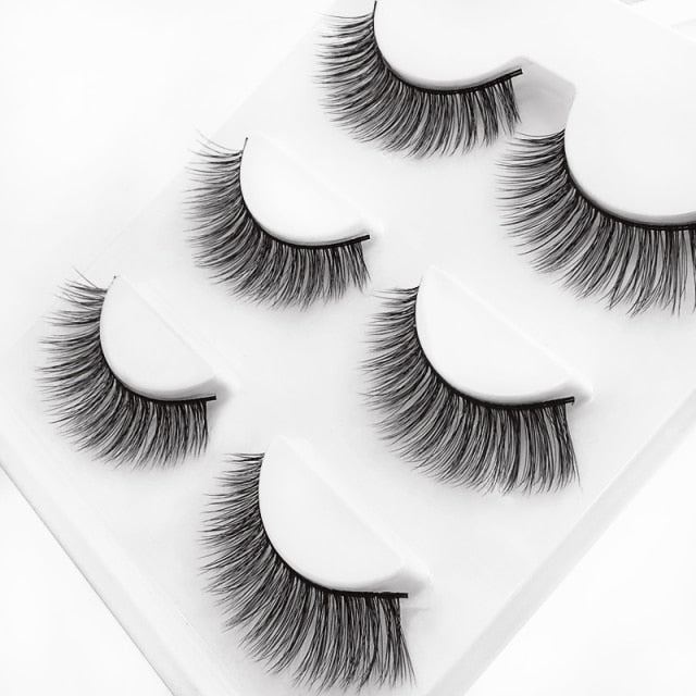 3 pairs 29 styles 3D Faux Mink Hair Soft False Eyelashes Fluffy