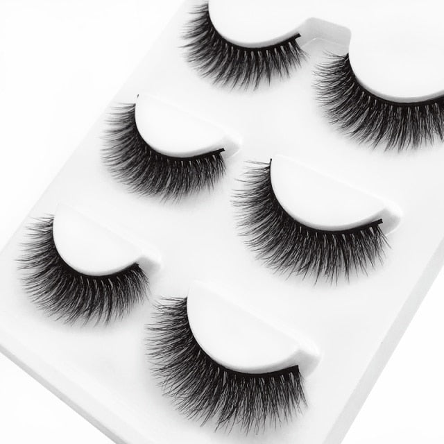 3 pairs 29 styles 3D Faux Mink Hair Soft False Eyelashes Fluffy