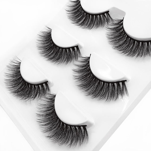 3 pairs 29 styles 3D Faux Mink Hair Soft False Eyelashes Fluffy