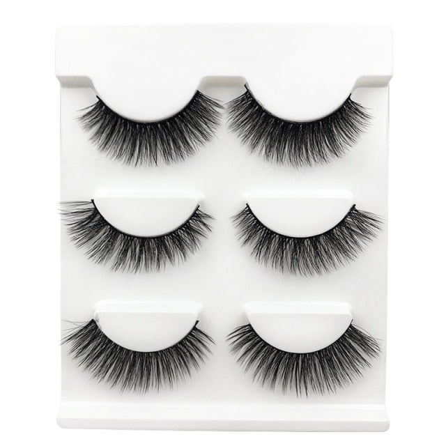 3 pairs 29 styles 3D Faux Mink Hair Soft False Eyelashes Fluffy