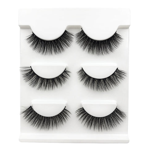 3 pairs 29 styles 3D Faux Mink Hair Soft False Eyelashes Fluffy