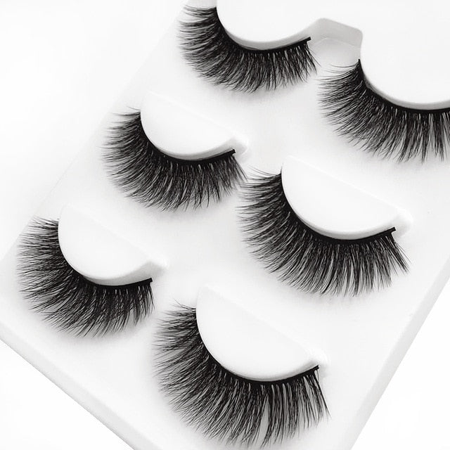 3 pairs 29 styles 3D Faux Mink Hair Soft False Eyelashes Fluffy