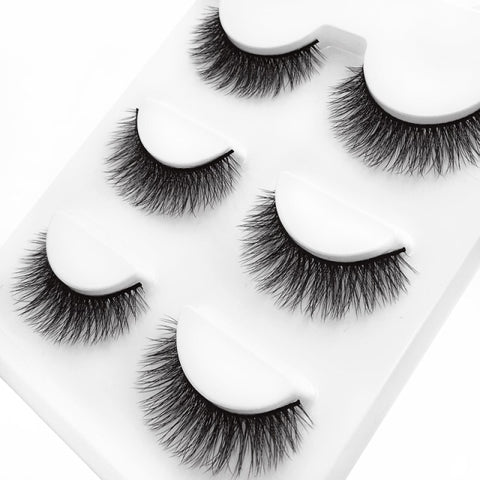 3 pairs 29 styles 3D Faux Mink Hair Soft False Eyelashes Fluffy