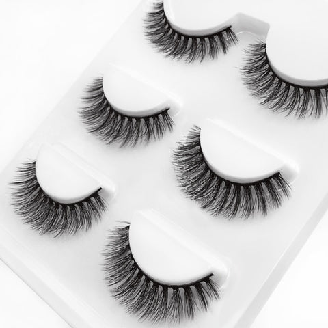 3 pairs 29 styles 3D Faux Mink Hair Soft False Eyelashes Fluffy
