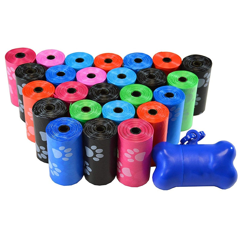 10 Rolls Paw dog poop 15 Bags/ Roll Large Cat Waste Bags  Outdoor Home Clean Refill Garbage Bag