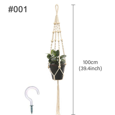 Hanging Plant Handmade Macrame Plant Hanger Flower Pot Planter Hanger Wall Decor Courtyard