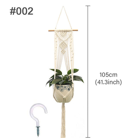 Hanging Plant Handmade Macrame Plant Hanger Flower Pot Planter Hanger Wall Decor Courtyard