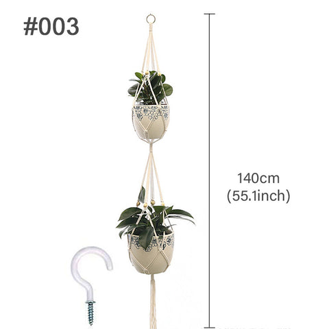 Hanging Plant Handmade Macrame Plant Hanger Flower Pot Planter Hanger Wall Decor Courtyard