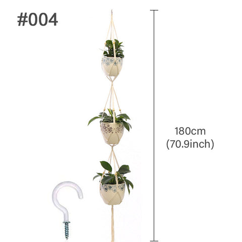Hanging Plant Handmade Macrame Plant Hanger Flower Pot Planter Hanger Wall Decor Courtyard