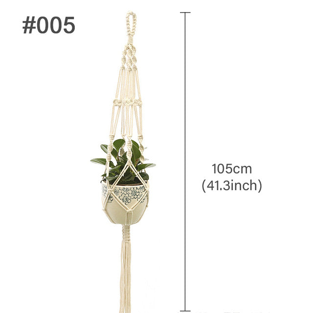 Hanging Plant Handmade Macrame Plant Hanger Flower Pot Planter Hanger Wall Decor Courtyard