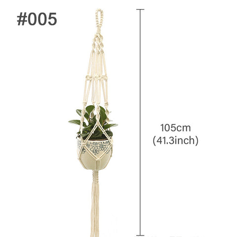 Hanging Plant Handmade Macrame Plant Hanger Flower Pot Planter Hanger Wall Decor Courtyard