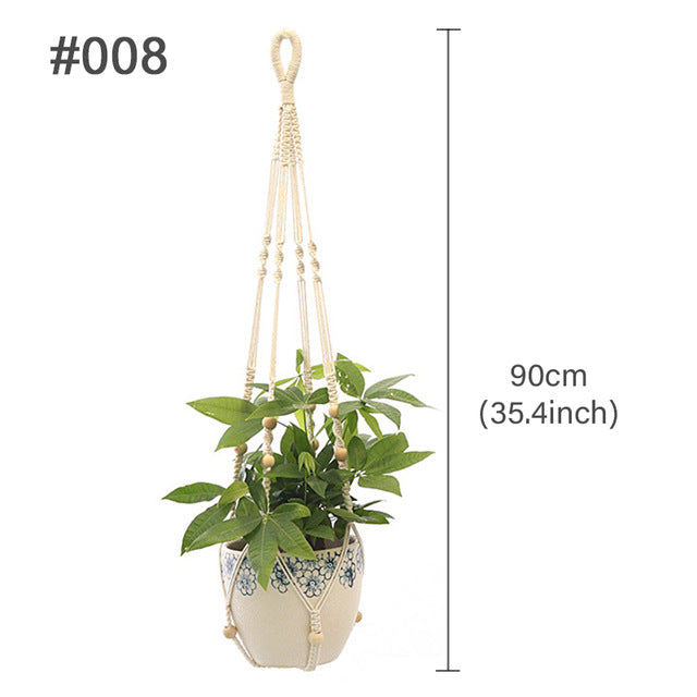 Hanging Plant Handmade Macrame Plant Hanger Flower Pot Planter Hanger Wall Decor Courtyard