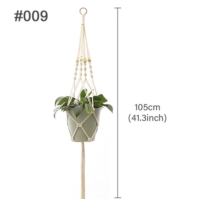 Hanging Plant Handmade Macrame Plant Hanger Flower Pot Planter Hanger Wall Decor Courtyard
