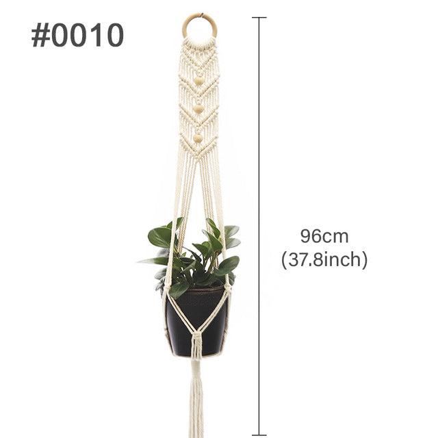 Hanging Plant Handmade Macrame Plant Hanger Flower Pot Planter Hanger Wall Decor Courtyard