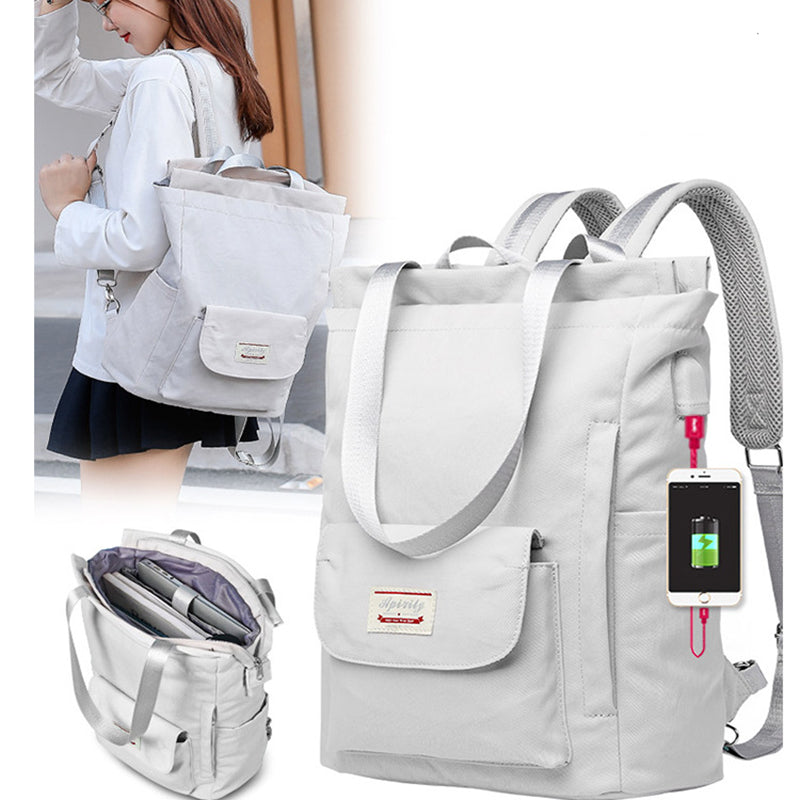 Fashion Women Shoulder Bag For Laptop Waterproof Oxford Cloth Notebook Backpack .