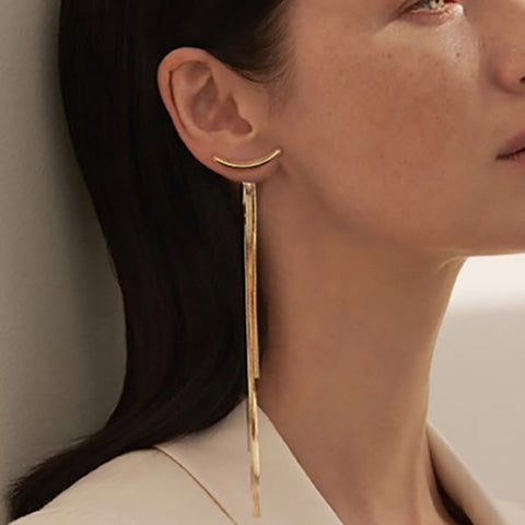 Women Long Tassel Earrings Korean Sweet Butterfly Rhinestone Earring.