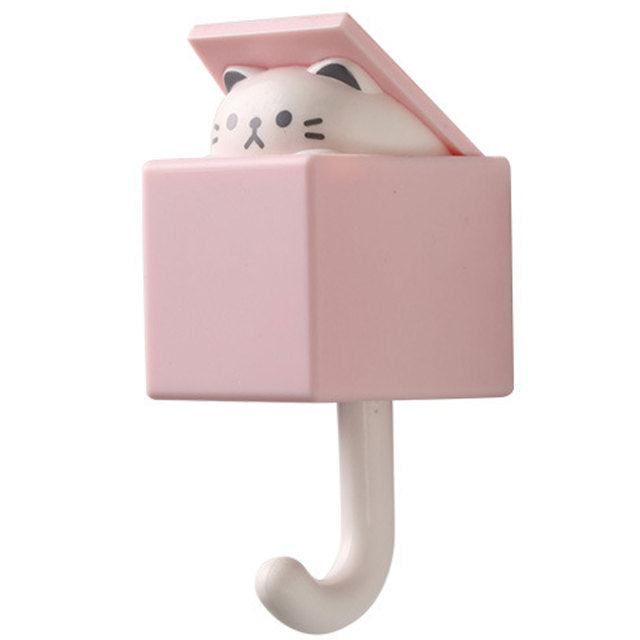 1 PCS Creative Cat Hook Cute Seamless Door Hangers Hooks Wall Decoration