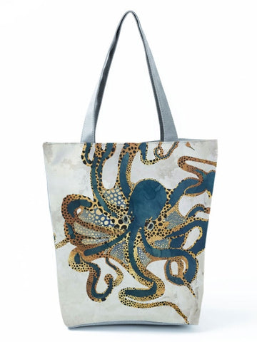 Cartoon Ladies Nurse Printed Handbag Foldable High Capacity Women Shoulder Shopping Bag Chic Travel Beach Bag